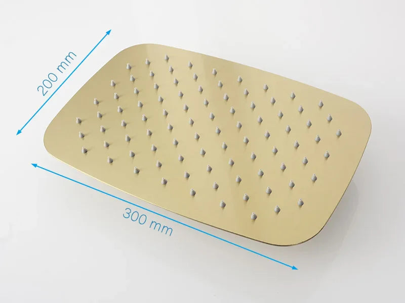 Benavides - Dual Handle Rain Shower Set with Wall Mounted Water Mixer