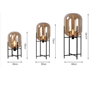 Pax - Coloured Glass Dome Floor & Table Lamp