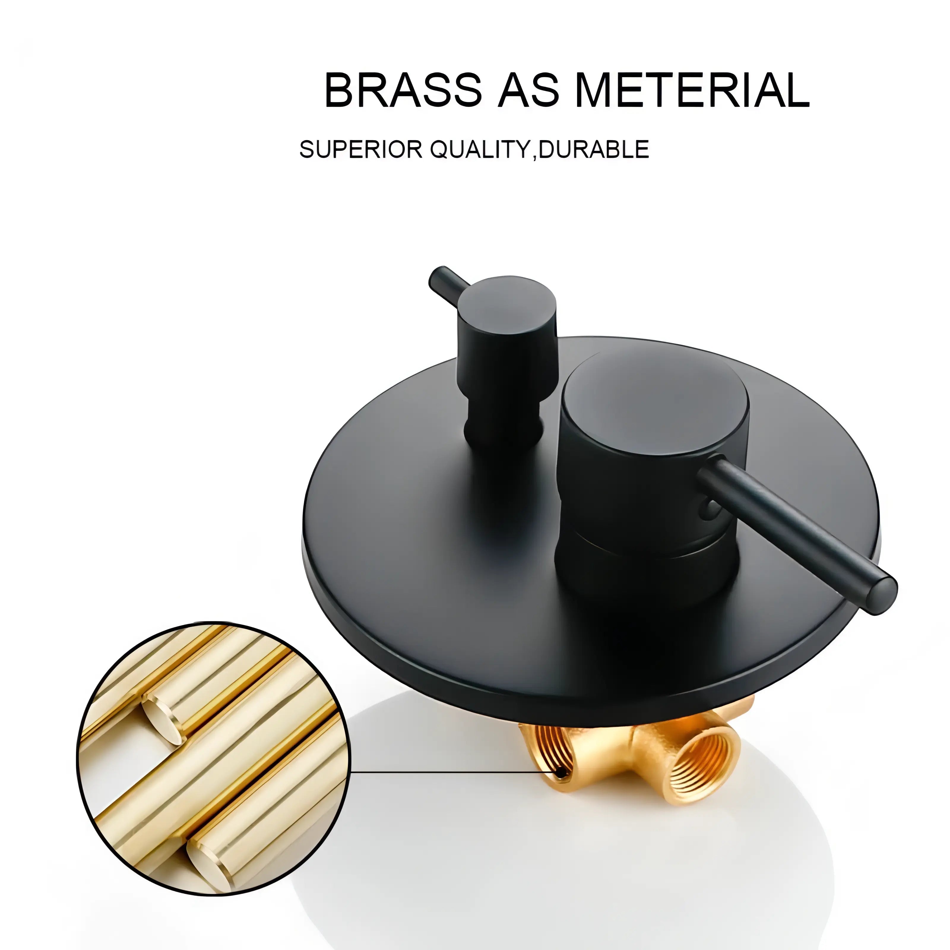 Gilmore - Modern Brass 8" Rainfall Head Wall Mounted Shower Set