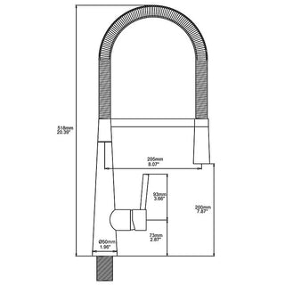 Dajuan - Swivel Spring Pull Down Sprayer Kitchen Mixer Tap