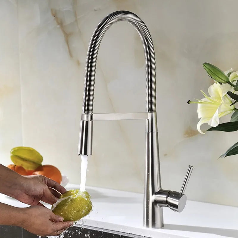 Dajuan - Swivel Spring Pull Down Sprayer Kitchen Mixer Tap