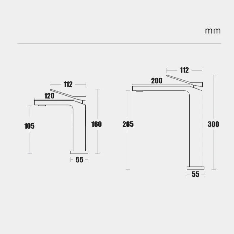 Rosalinda - Modern Single Lever Bathroom Basin Tap