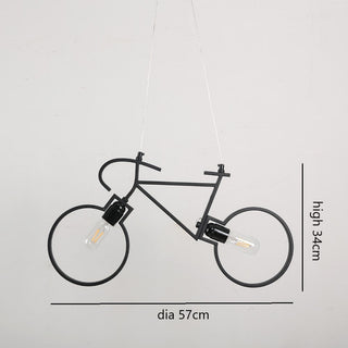 Dorika - Retro Black Bicycle Pendant Ceiling Light