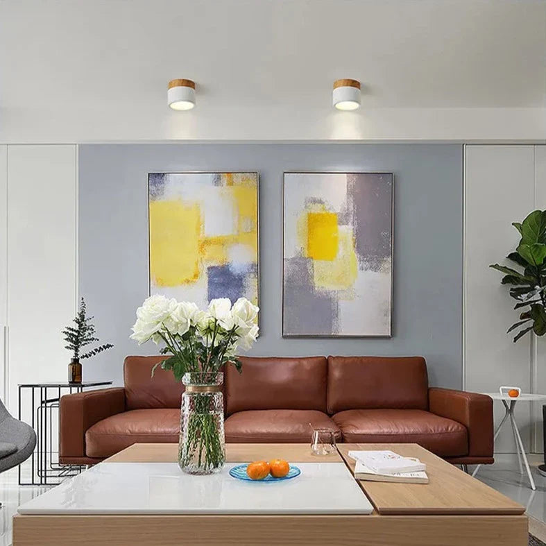 Alante - Nordic Wood Style Surface Mounted Round Ceiling Downlight