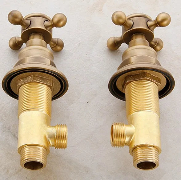 Tiera - Antique Brass Bathtub Shower Set 5 Piece