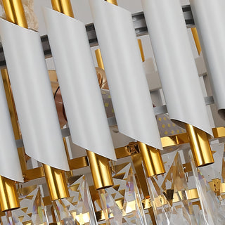 Colby - Rectangle Chain Hanging 3 Teired Gold Ceiling Light Chandelier