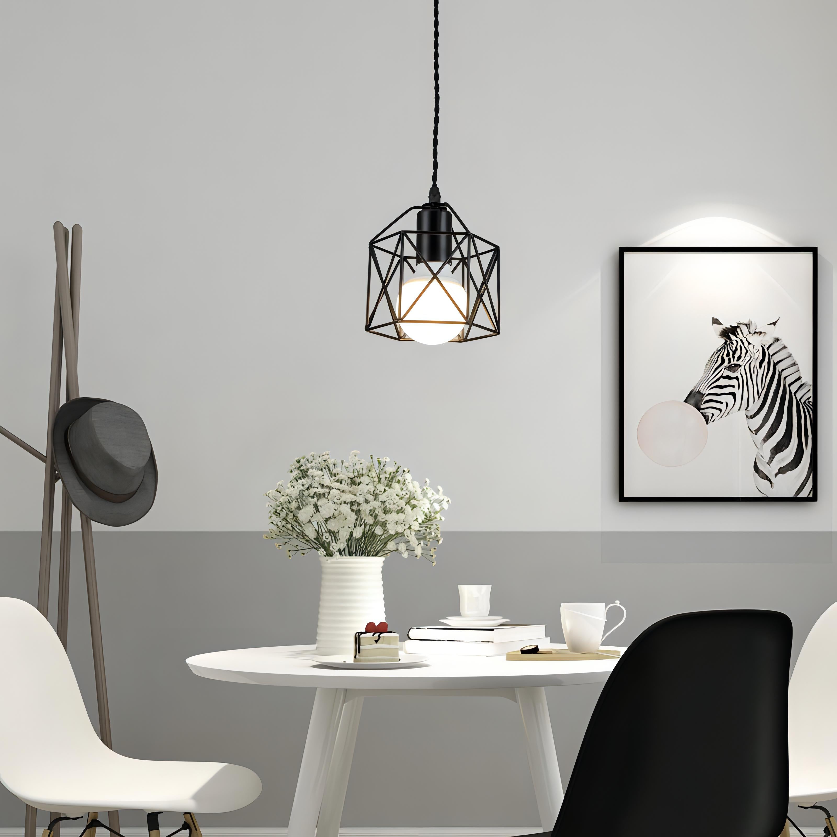 Crosby - Modern Metal Cage Pendant Ceiling Light