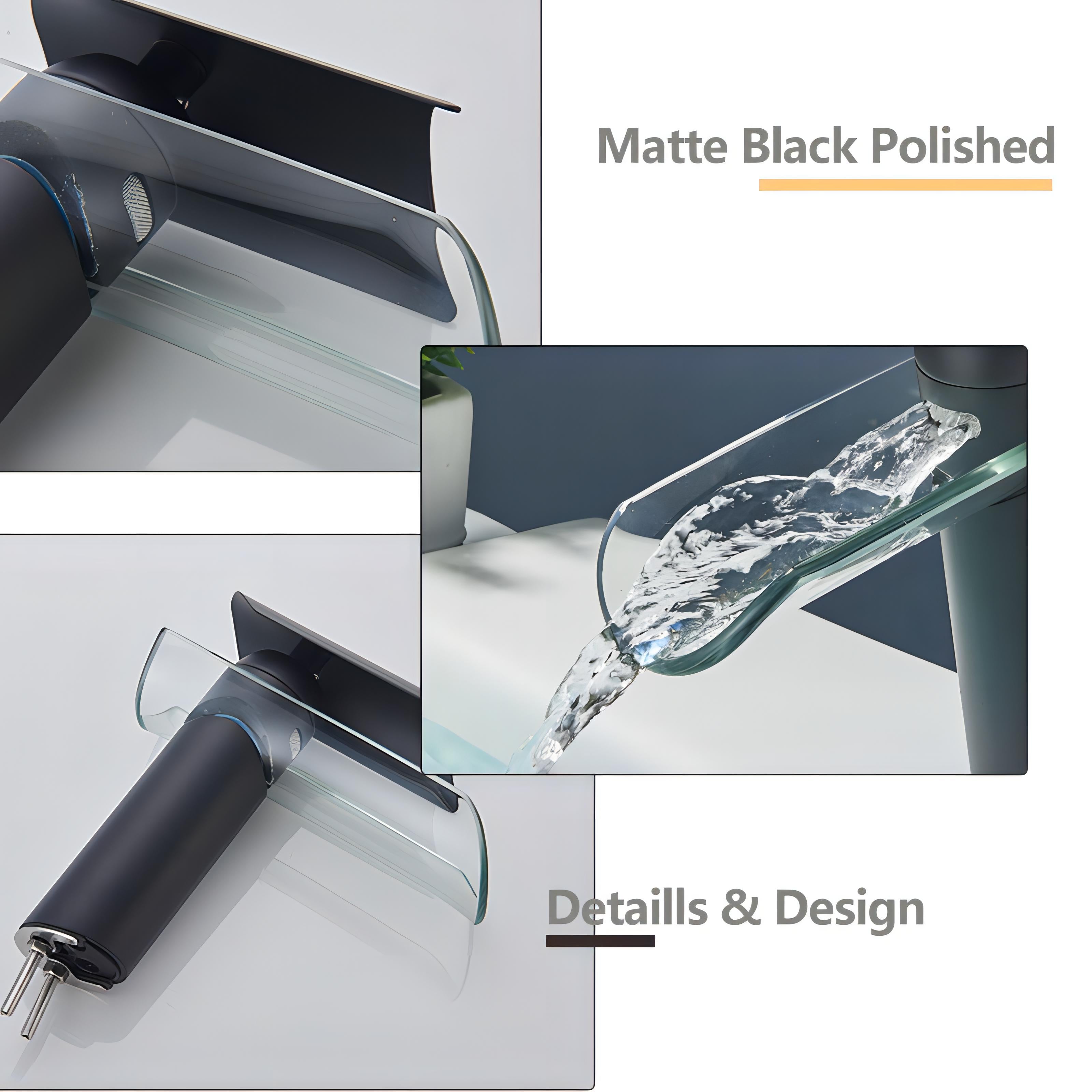 Vicenzo - Waterfall Single Lever Modern Bathroom Tap