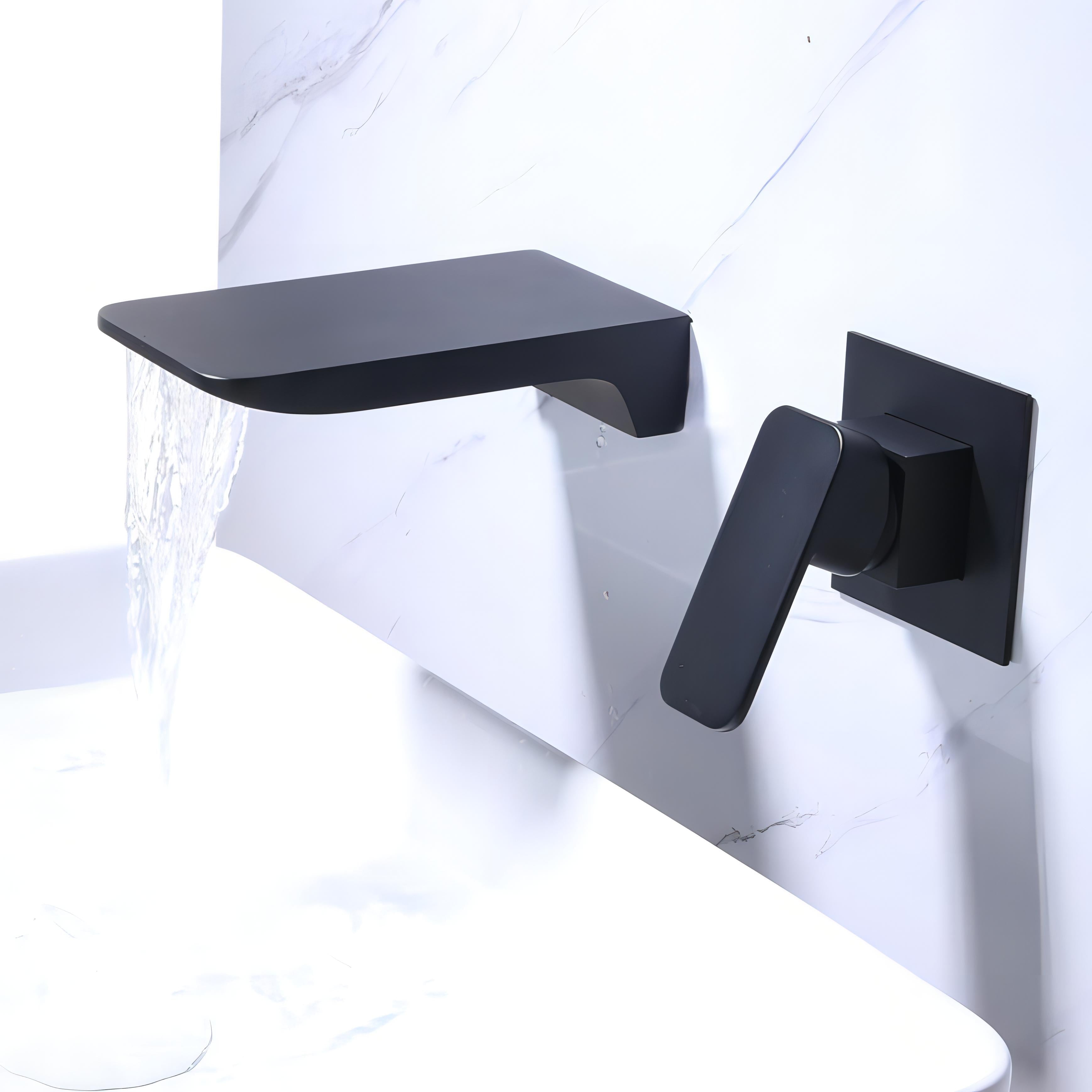 Vance - Modern Waterfall Basin Wall Mounted Mixer Tap