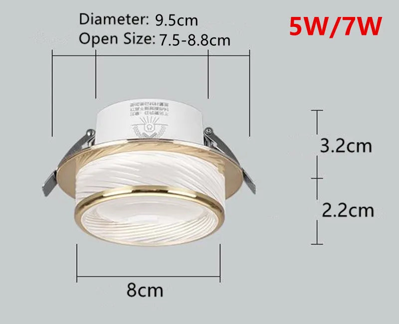 Nemone - Modern Dimmable Recessed Round LED Ceiling Downlight