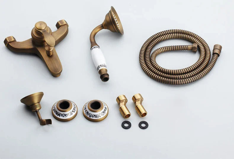Kincaid - Vintage Bathtub Mixer Tap Set with Handheld Shower