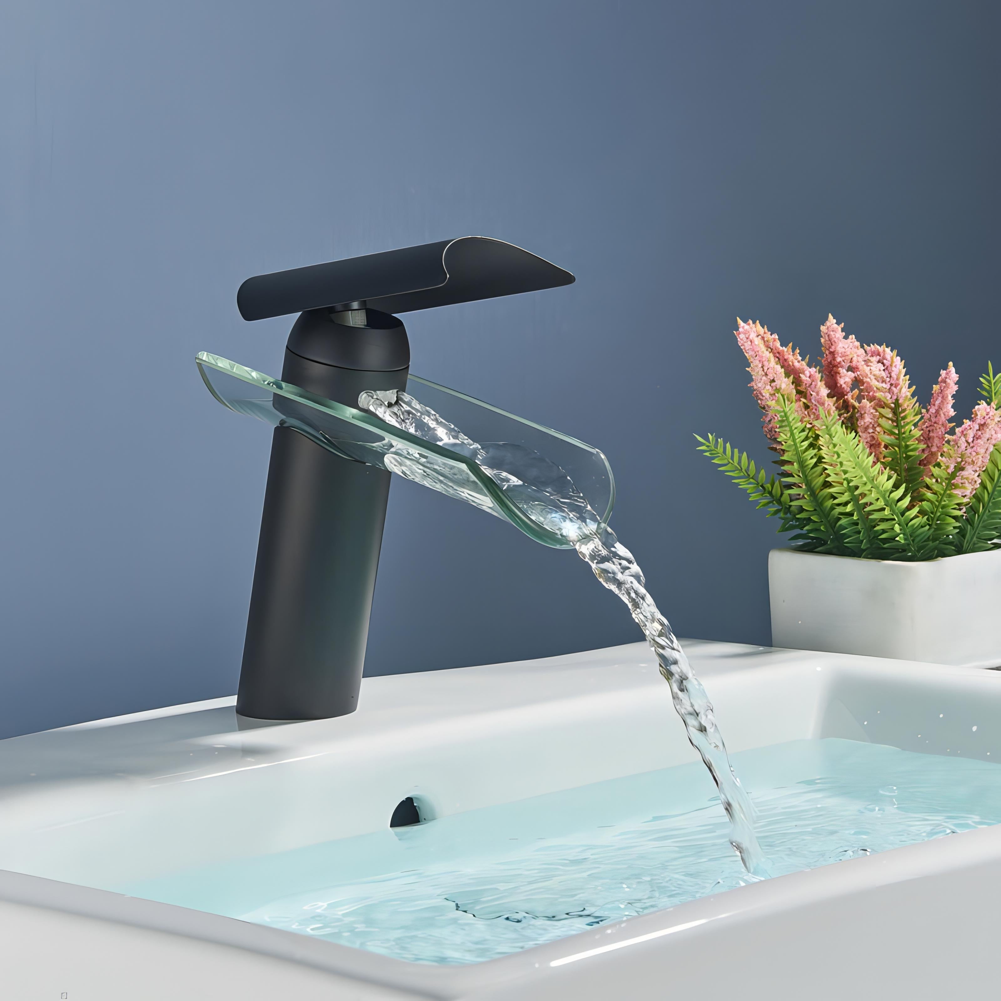 Vicenzo - Waterfall Single Lever Modern Bathroom Tap