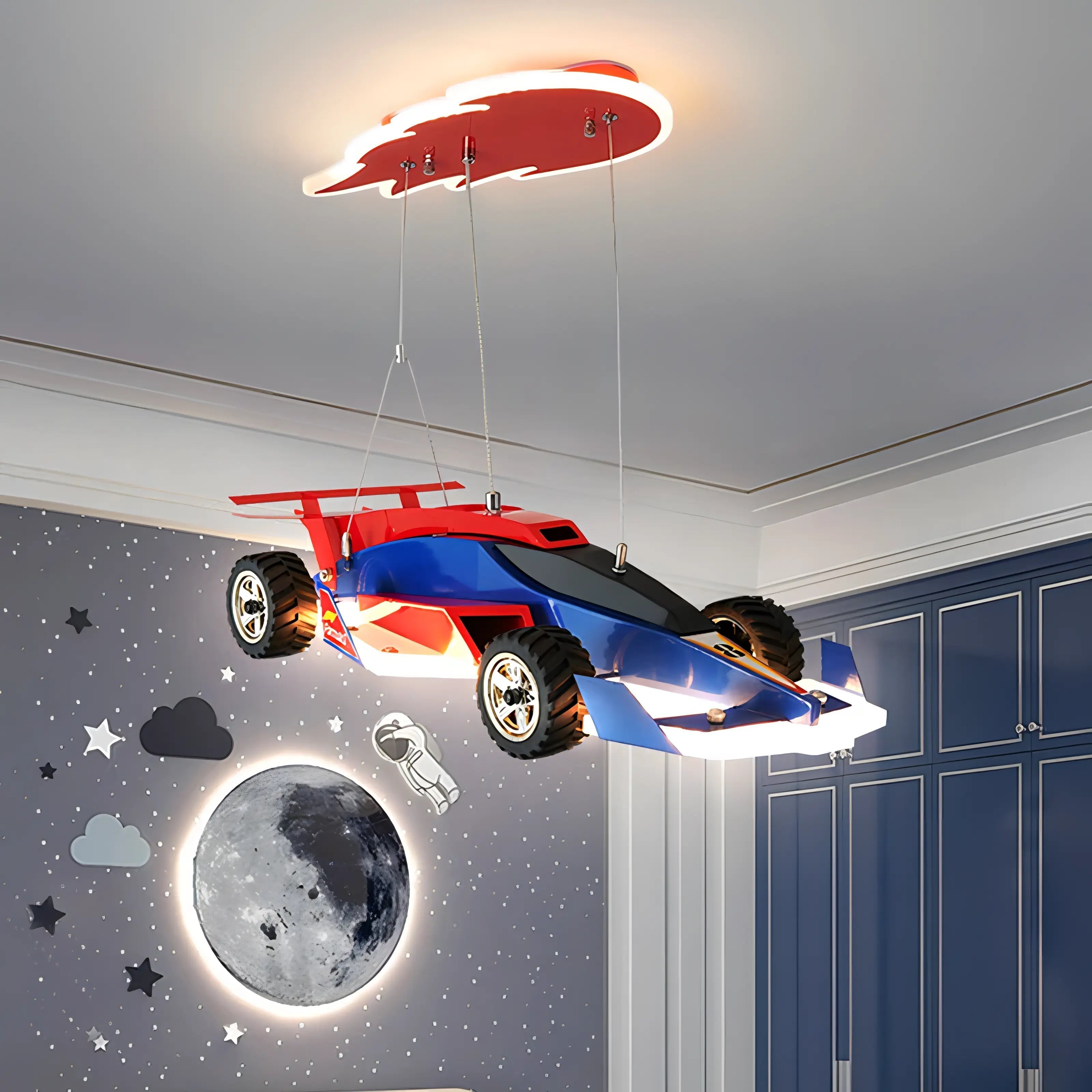 Copeland - LED Hanging Racing Car Children's Ceiling Light