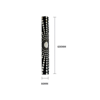 Jasmyne - Black LED Stainless Steel Fire Ball Rectangle Wall Light