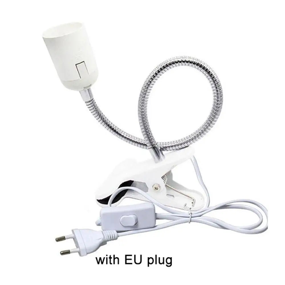 Cardoza - Black White Plug in Clip, Screw Bulb Desk Light with On/Off Switch