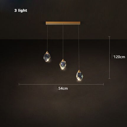 Cesar - Round Gold Crystal Glass Modern Ceiling Light Chandelier