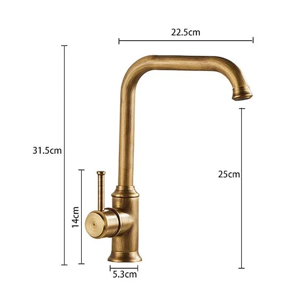Jadyn - Antique Bronze Single Handle Crane Mixer Kitchen Tap