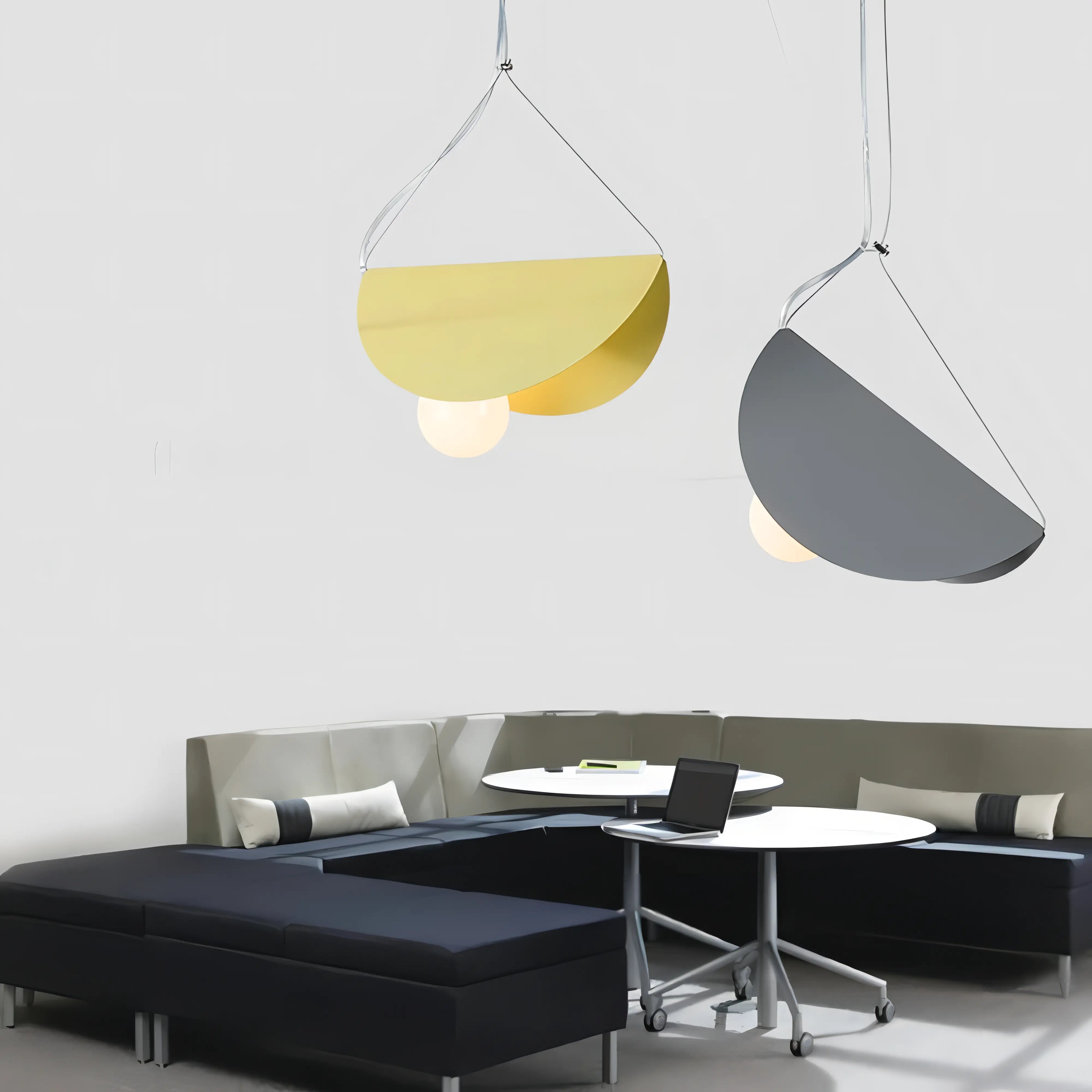 Romana - Geometric Semi Circle Colourful Hanging Pendant Ceiling Light