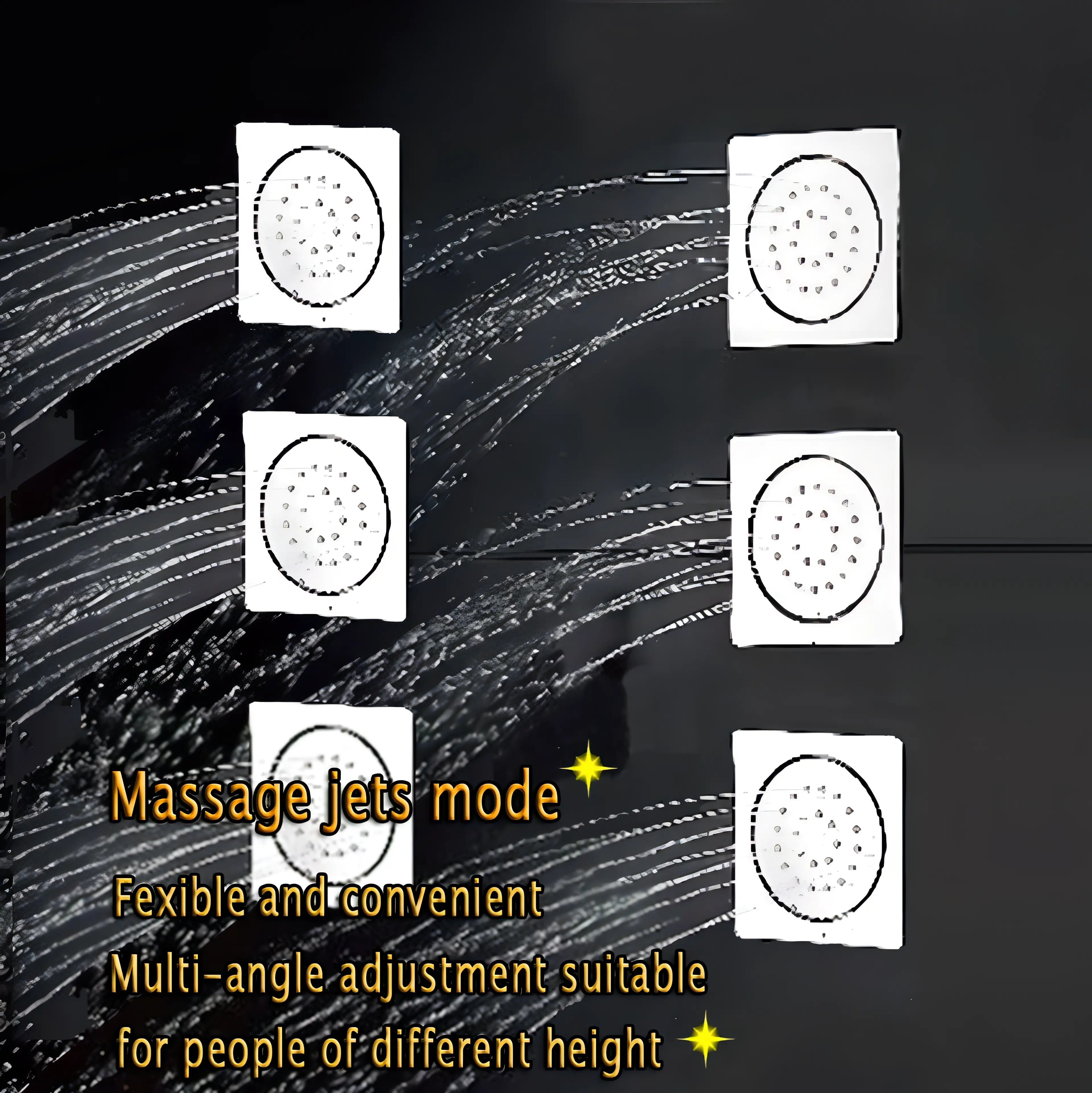Brooks - Thermostatic Complete Shower System Set with Rough-in-Valve Large flow LED
