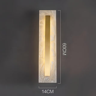 Jedidiah - Marble Gold Frame Rounded Wall Light