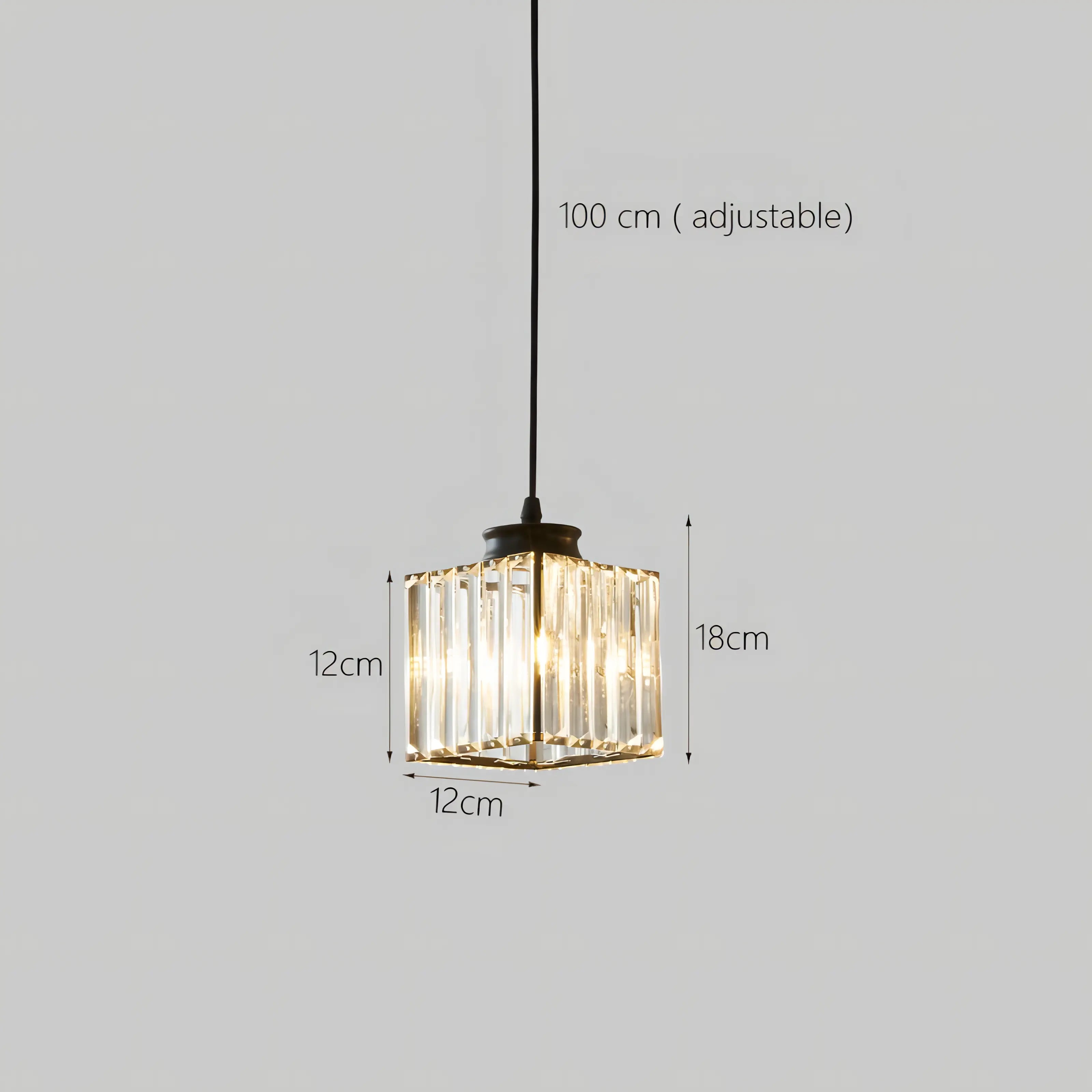 Samantha - Hanging LED Patterned Glass Pendant Light
