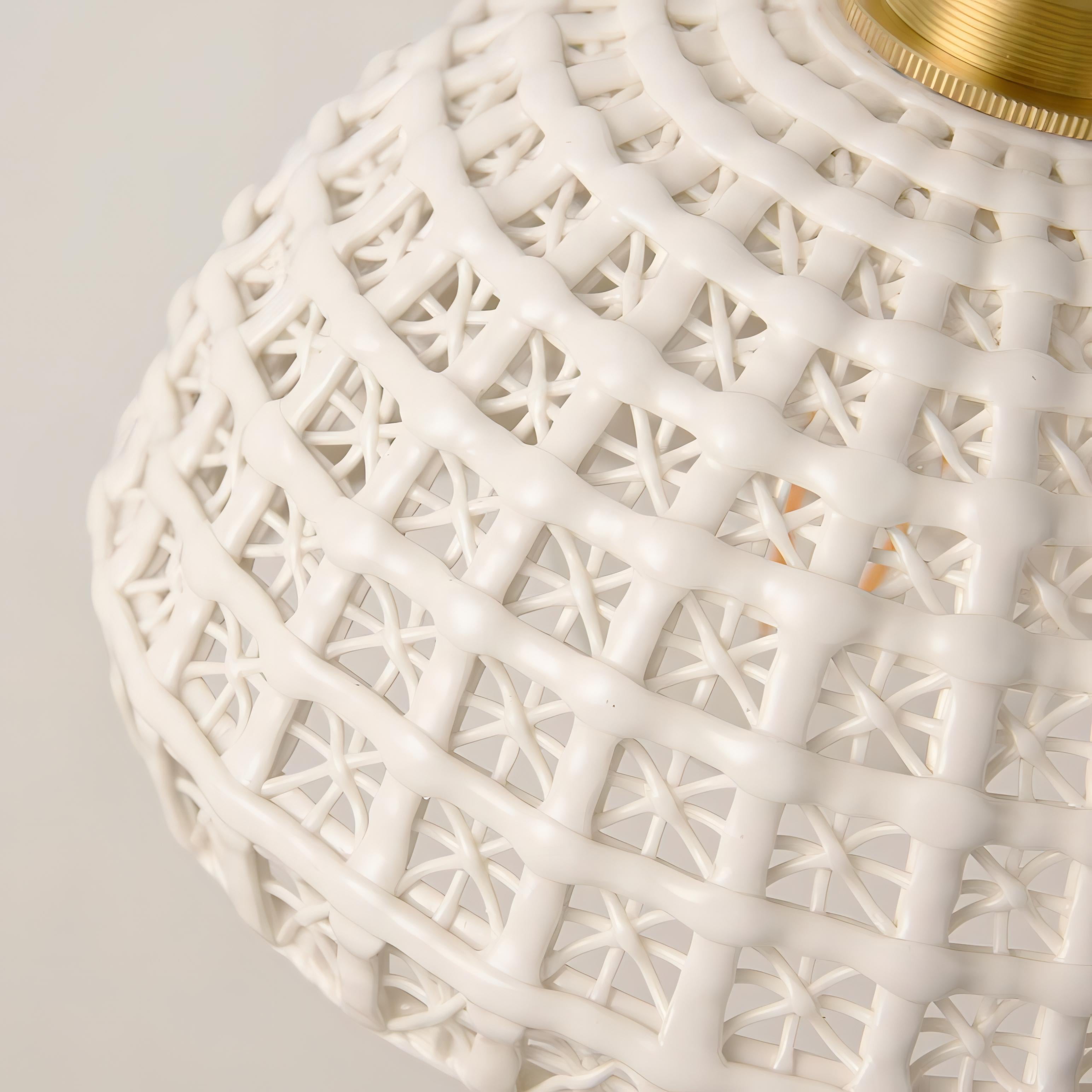 Mccoy - Modern White Patch Shade Pendant Hanging Round Ceiling Light