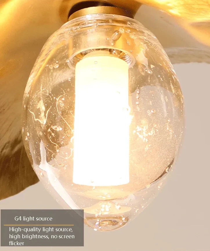 Massey - Gold Leaf Hanging Pendant Ceiling Light