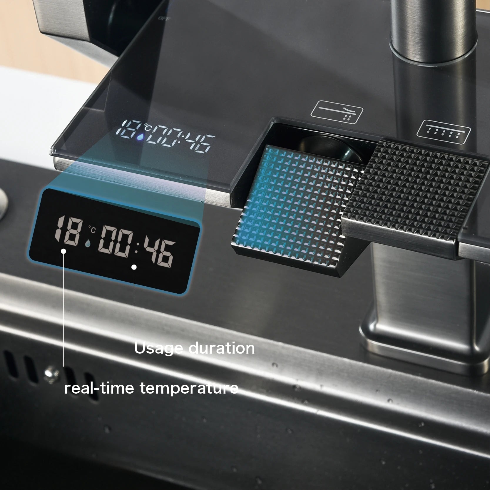 Lucas - Smart Digital Display Pull Out Sprayer Kitchen Tap