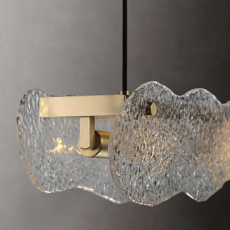Nixon - Modern Textured Thin Glass Ceiling Light Chandelier