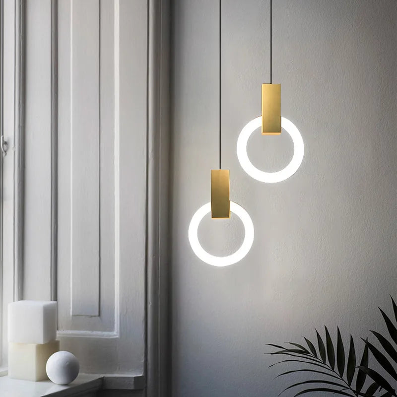 Omache - Modern LED Round Ring Hanging Ceiling Light