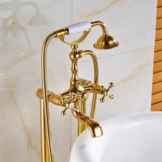 Cabrera - Floor Mounted Bathtub Dual Handle Shower Tap Set