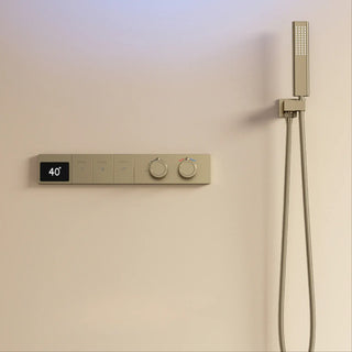 Leyva - Brass Ceiling Mounted Shower System with Dual Hot & Cold Controls