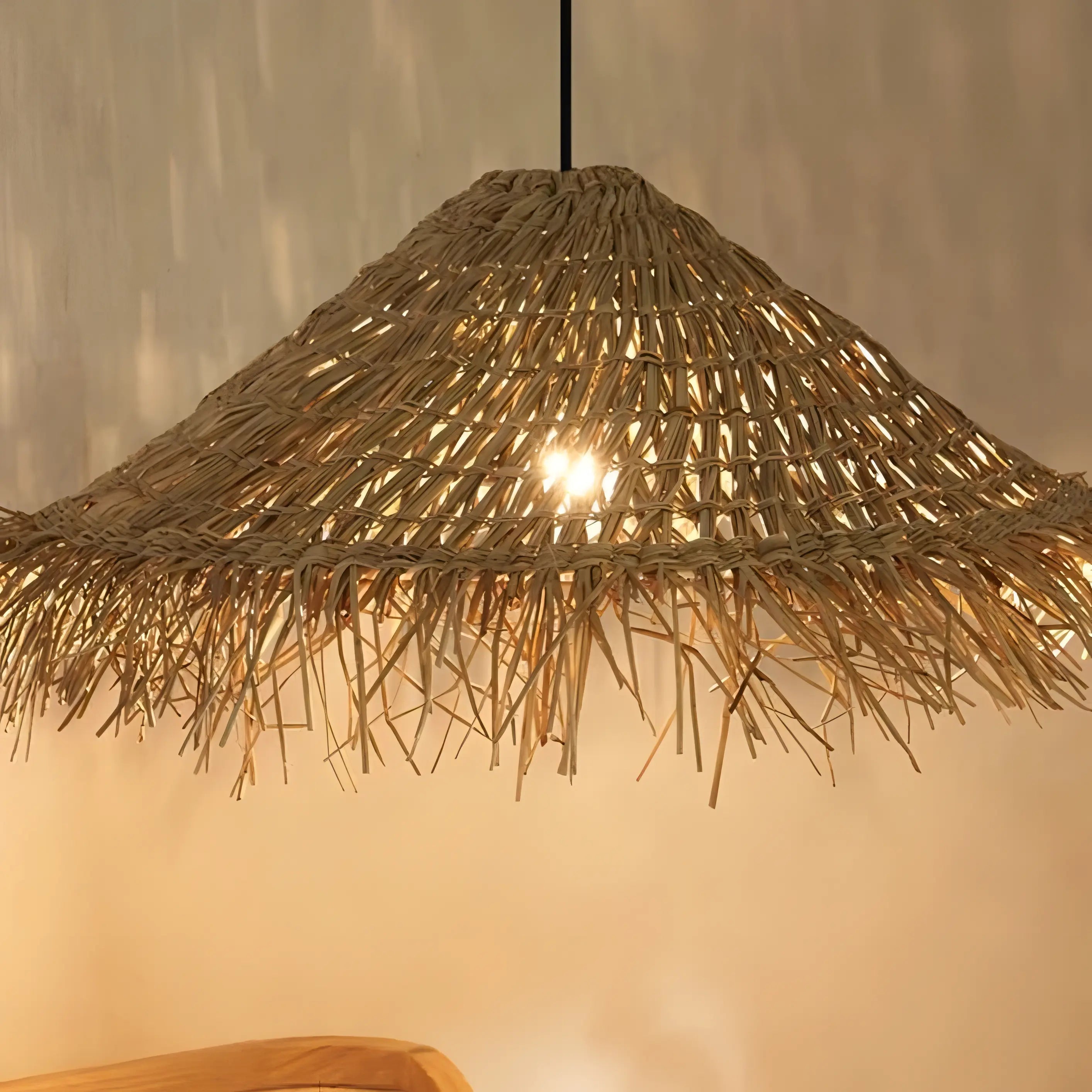 Lafleur - Woven Rattan Round Ceiling Light
