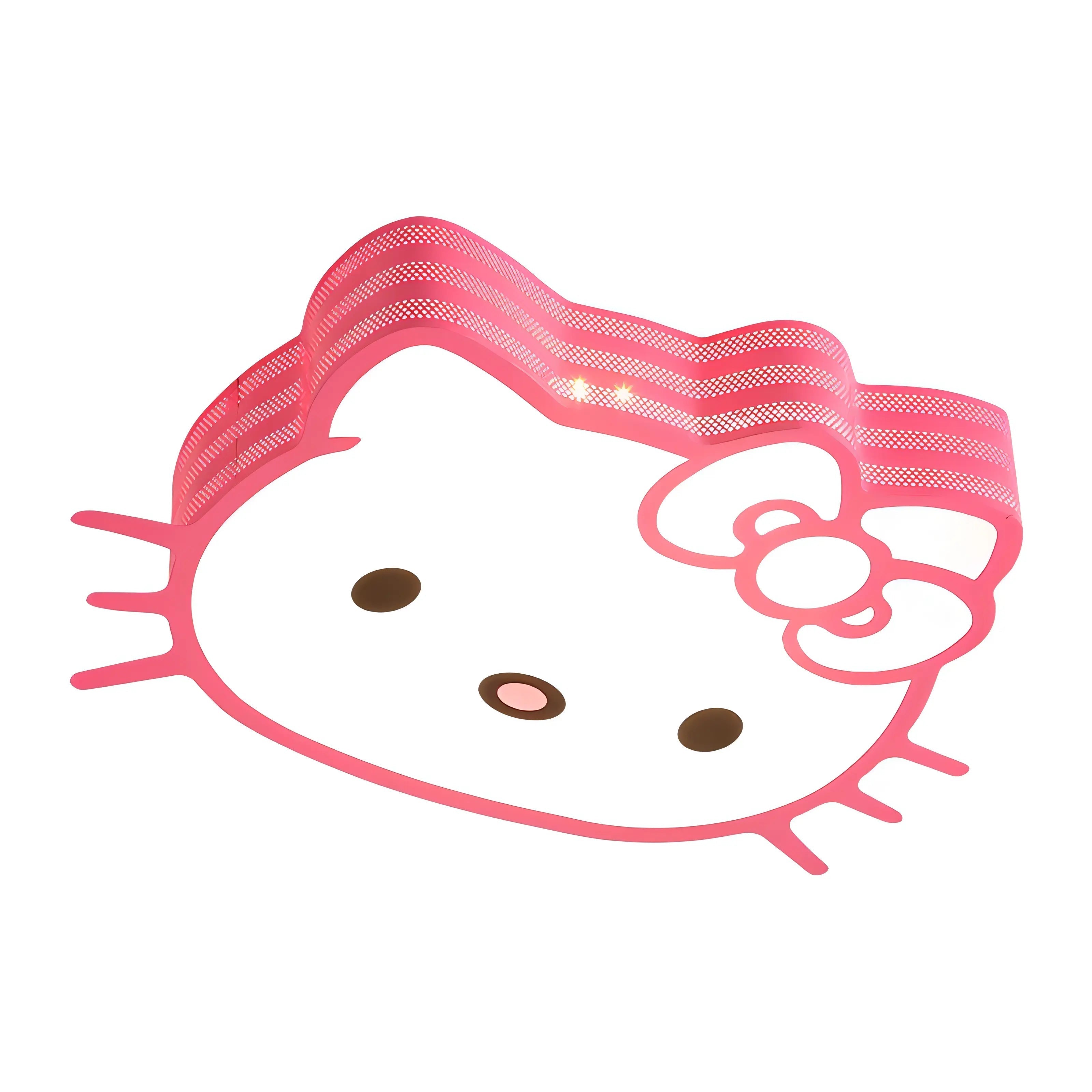Reedy - Pink Kitten Children's Bedroom Ceiling Light