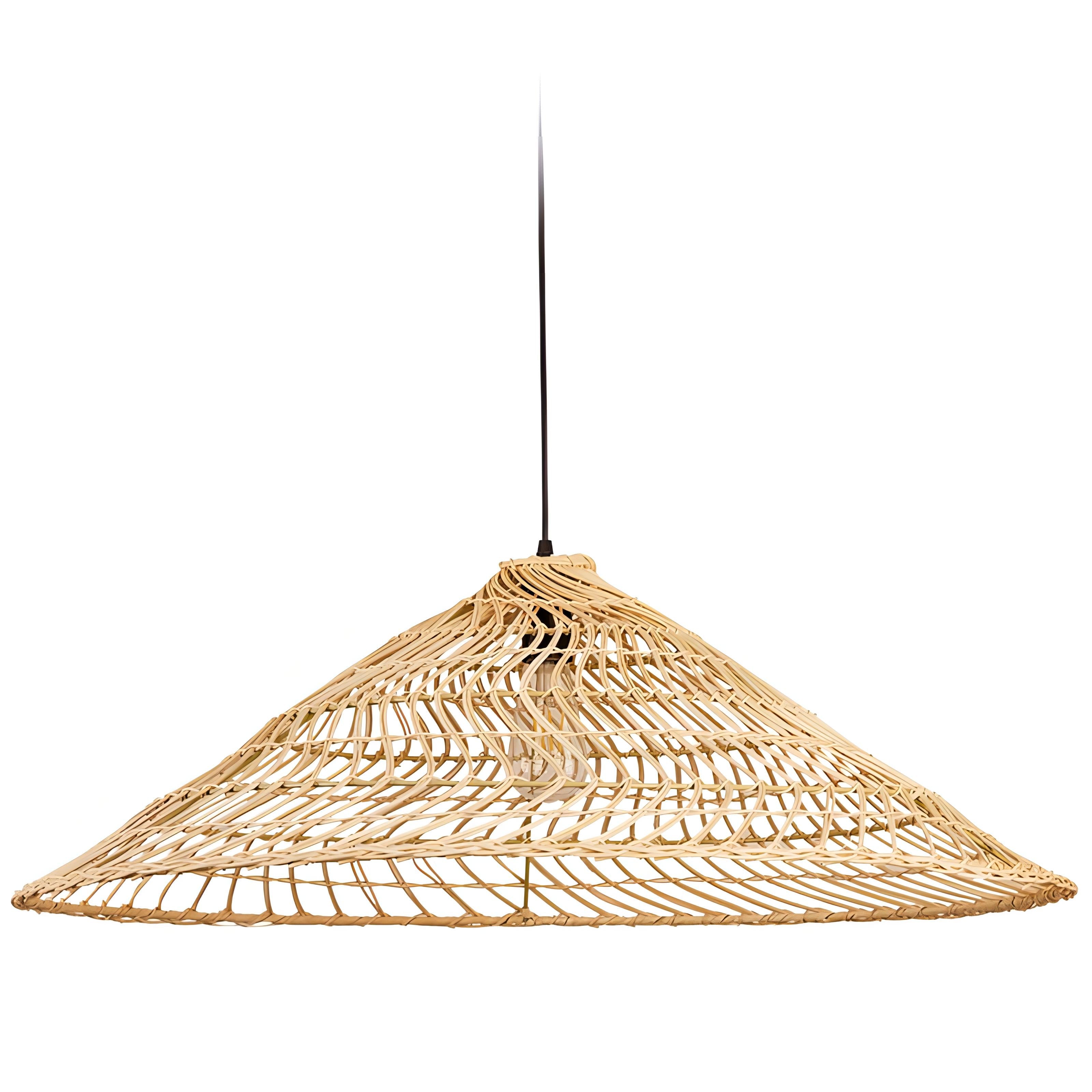 Silas - Wooden Shade Round Pendant Hanging Ceiling Light