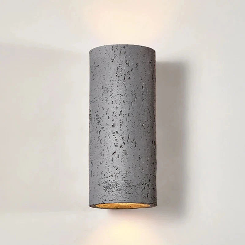 Ciro - Minimalist Stone Wabi Sabi Up Down Round Tube Wall Light