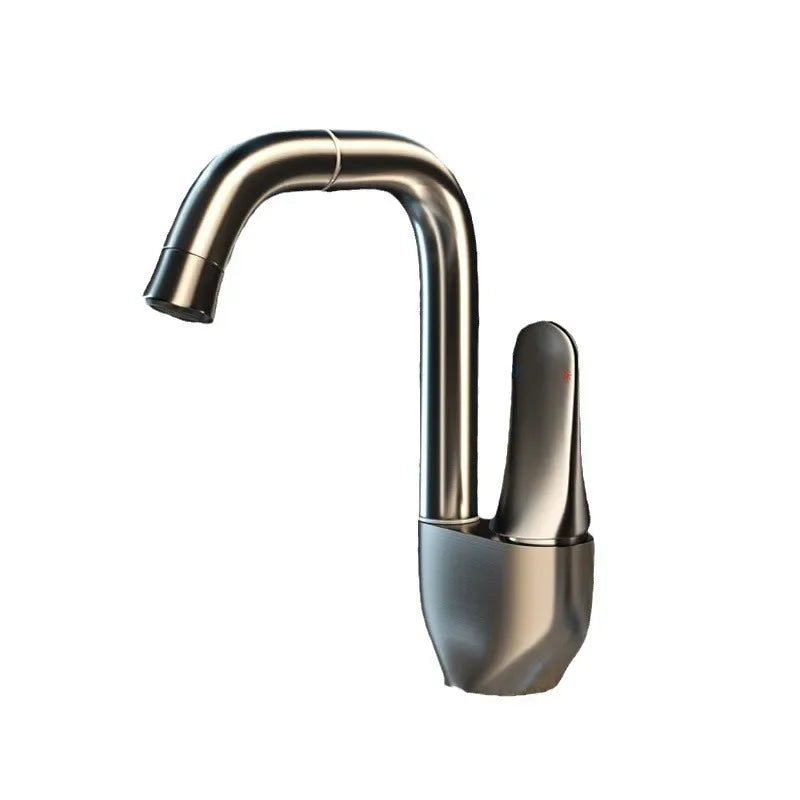 Moriah - Elegant 360 Degree Rotary Upturn Lift Curved Spout Single-Handle Tap