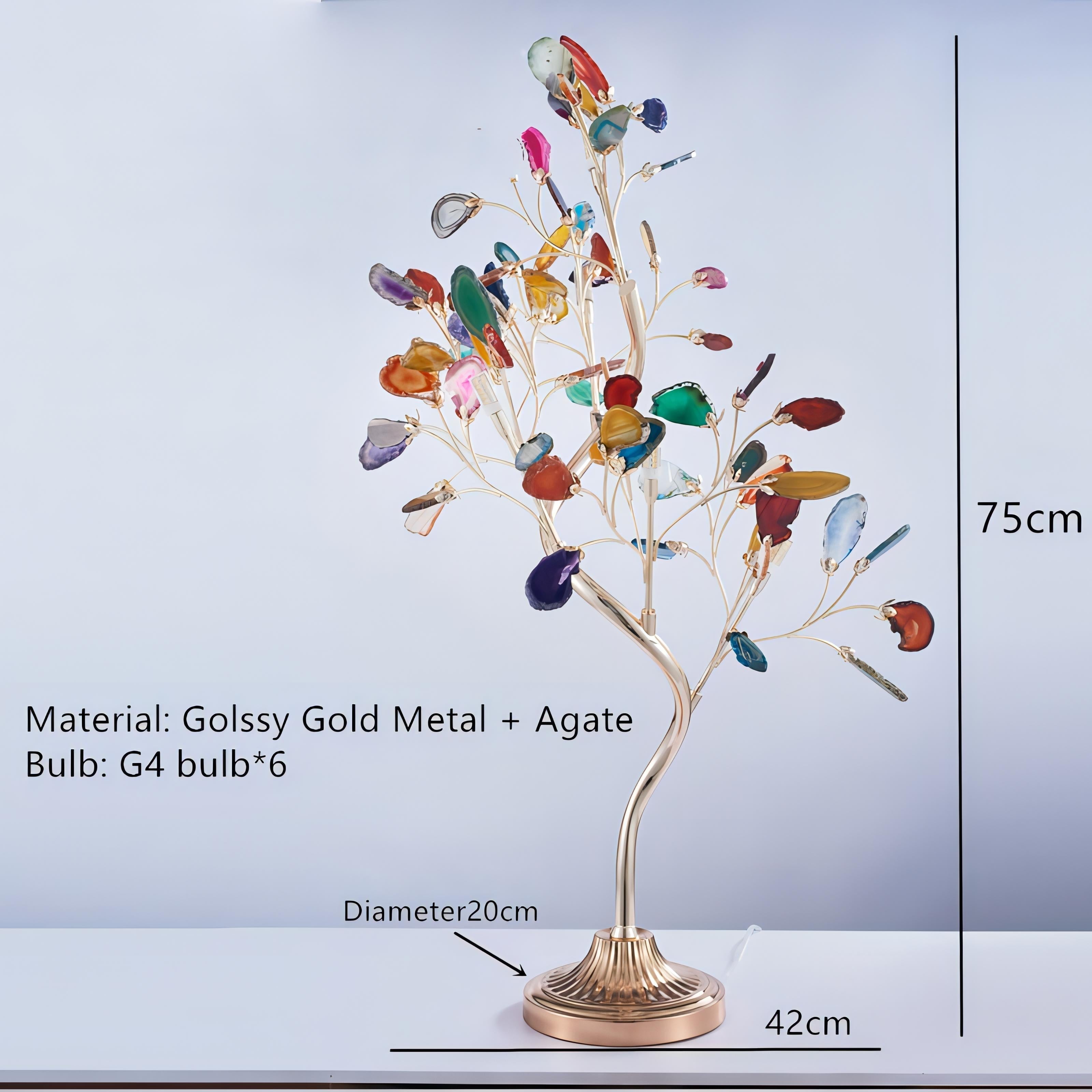 Idris - Colourful Glass Petal Flower Floor & Table Light