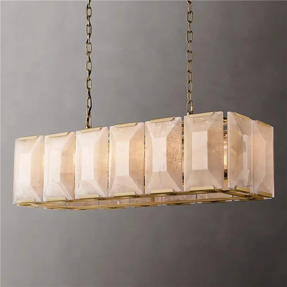 Naitis - Retro Vintage Marble Shade Ceiling Light Chandelier