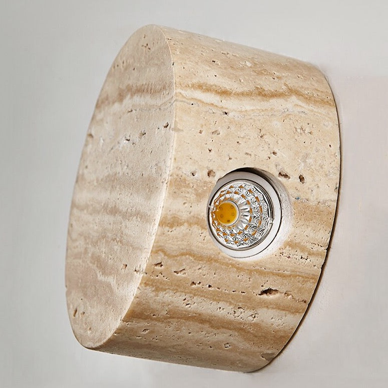 ANNABELINDA - Natural Stone Round Wall Light Downlight