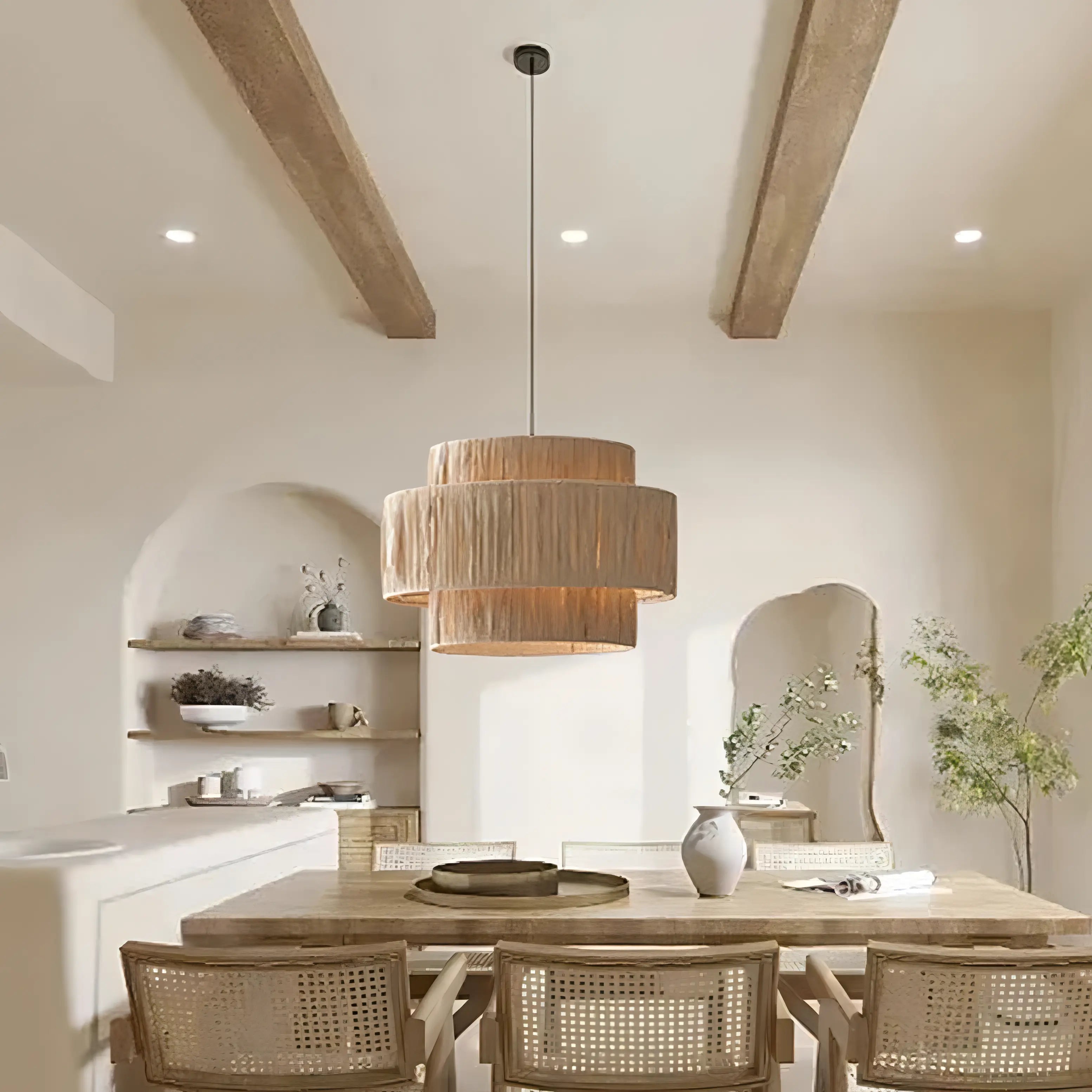 Hiatt - Wicker Rattan Pendant Ceiling Light