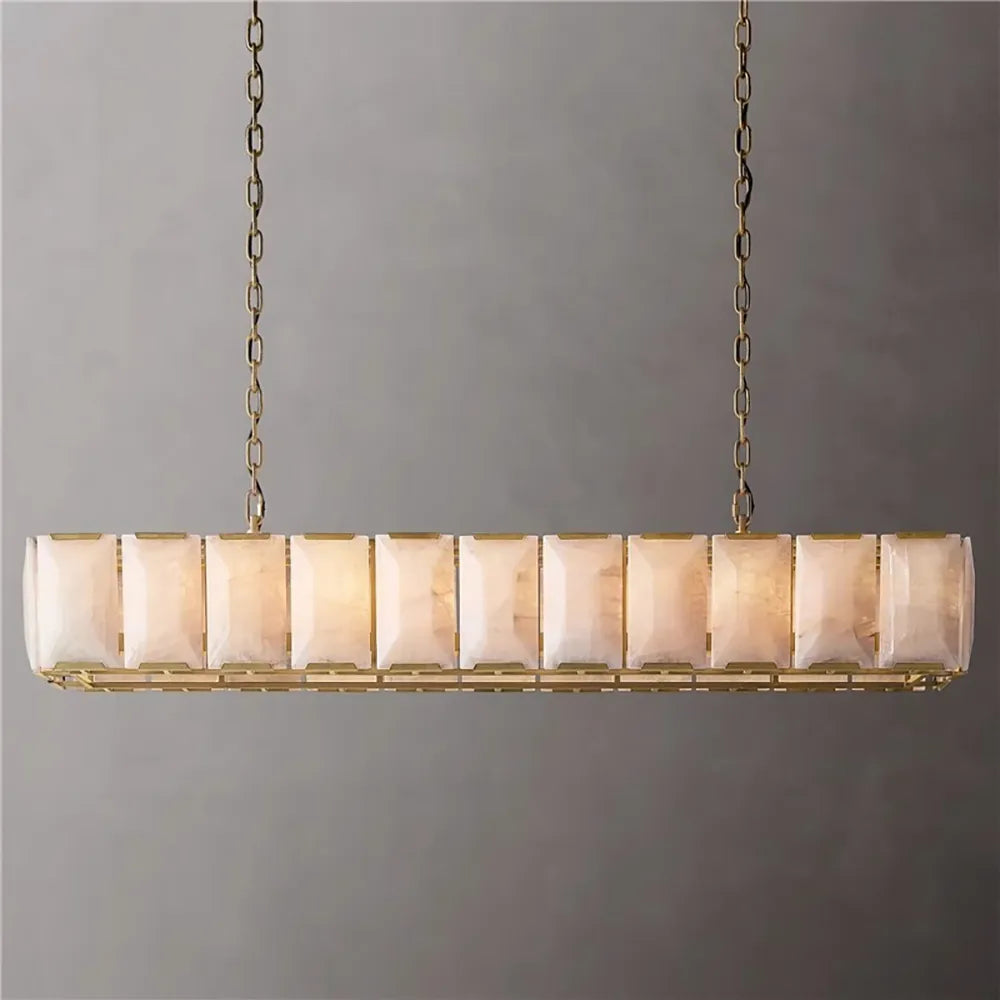 Naitis - Retro Vintage Marble Shade Ceiling Light Chandelier