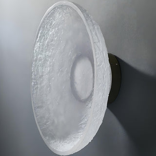 Arbella - Postmodern Round Transparent Dish Glass Wall Light
