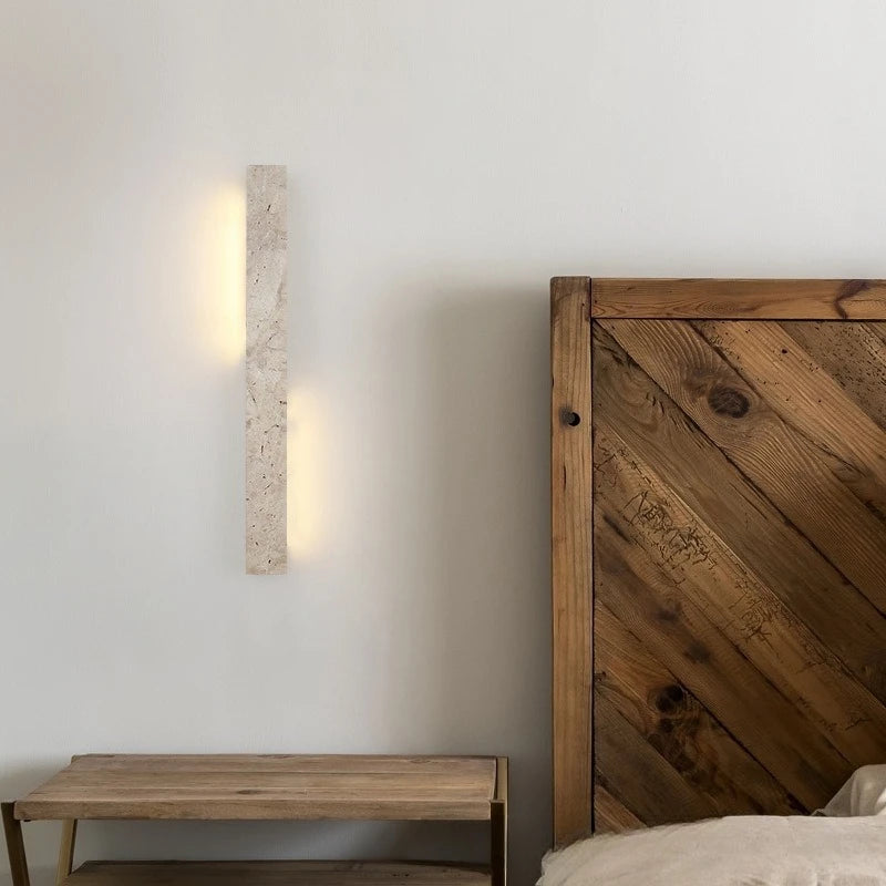 Malachi - Natural Thin Stone Slit LED Wall Light Modern Strip