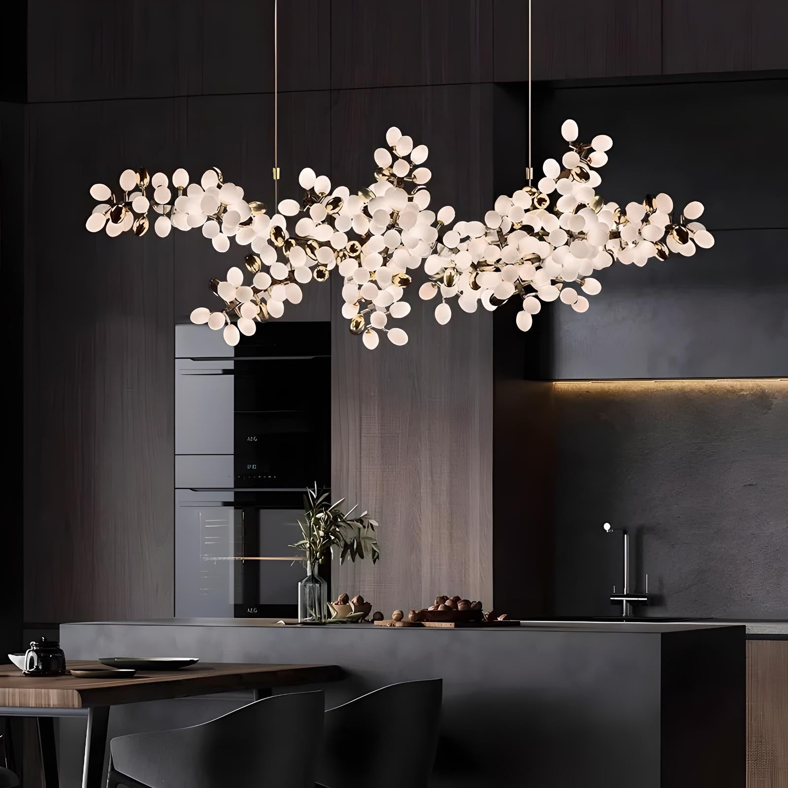Boyd - Hanging White Petal Tree Modern Chandelier Ceiling Light