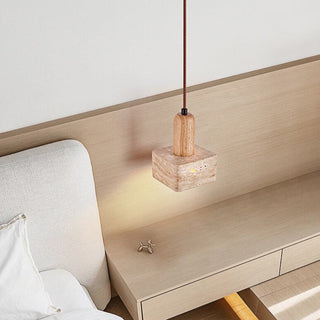 Franciska - Square Stone Hanging Pendant Ceiling Light
