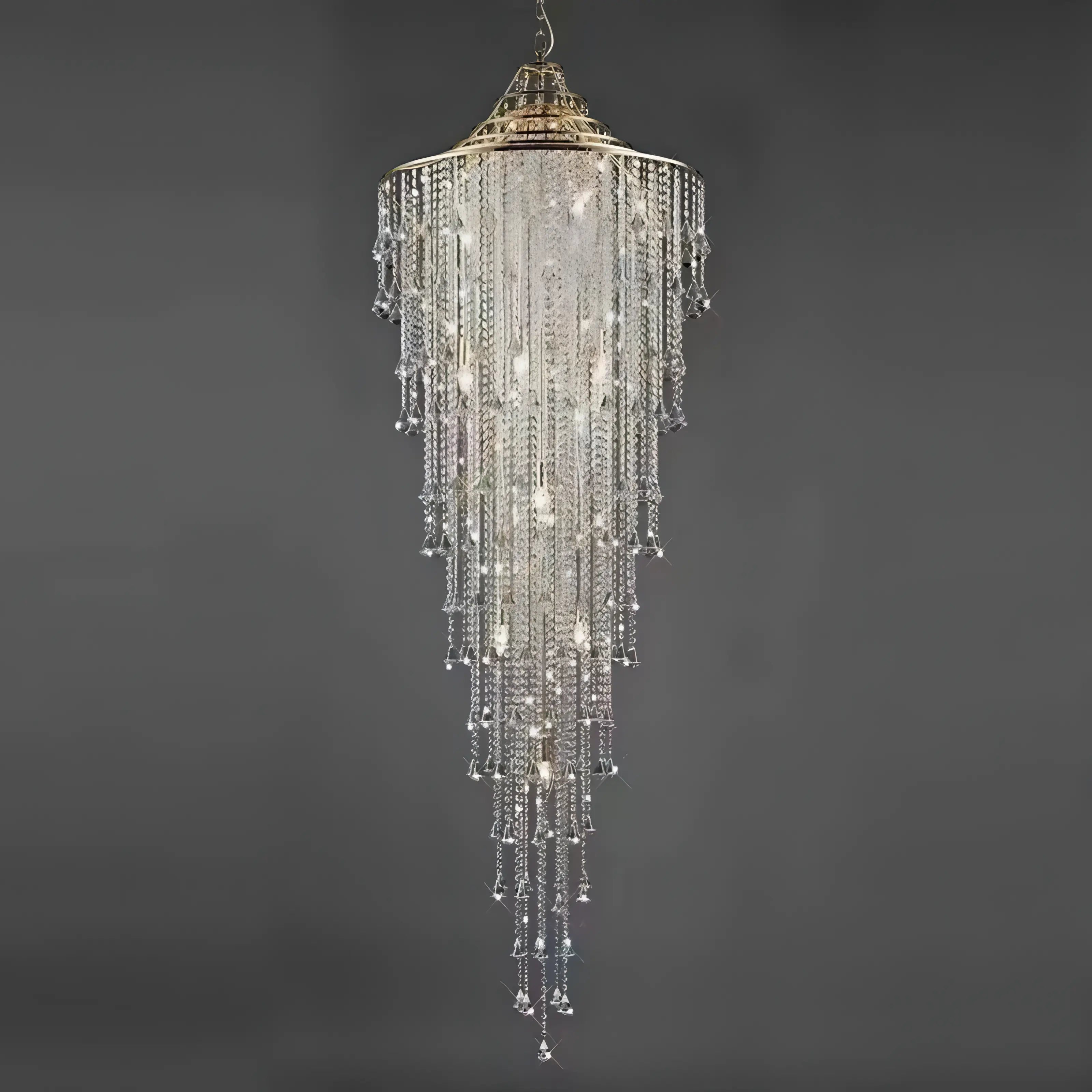 Delatorre - Crystal Beaded Hanging Round Ceiling Chandelier