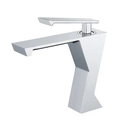 Jonas - Modern Geometric Sleek Single Lever Waterfall Basin Tap
