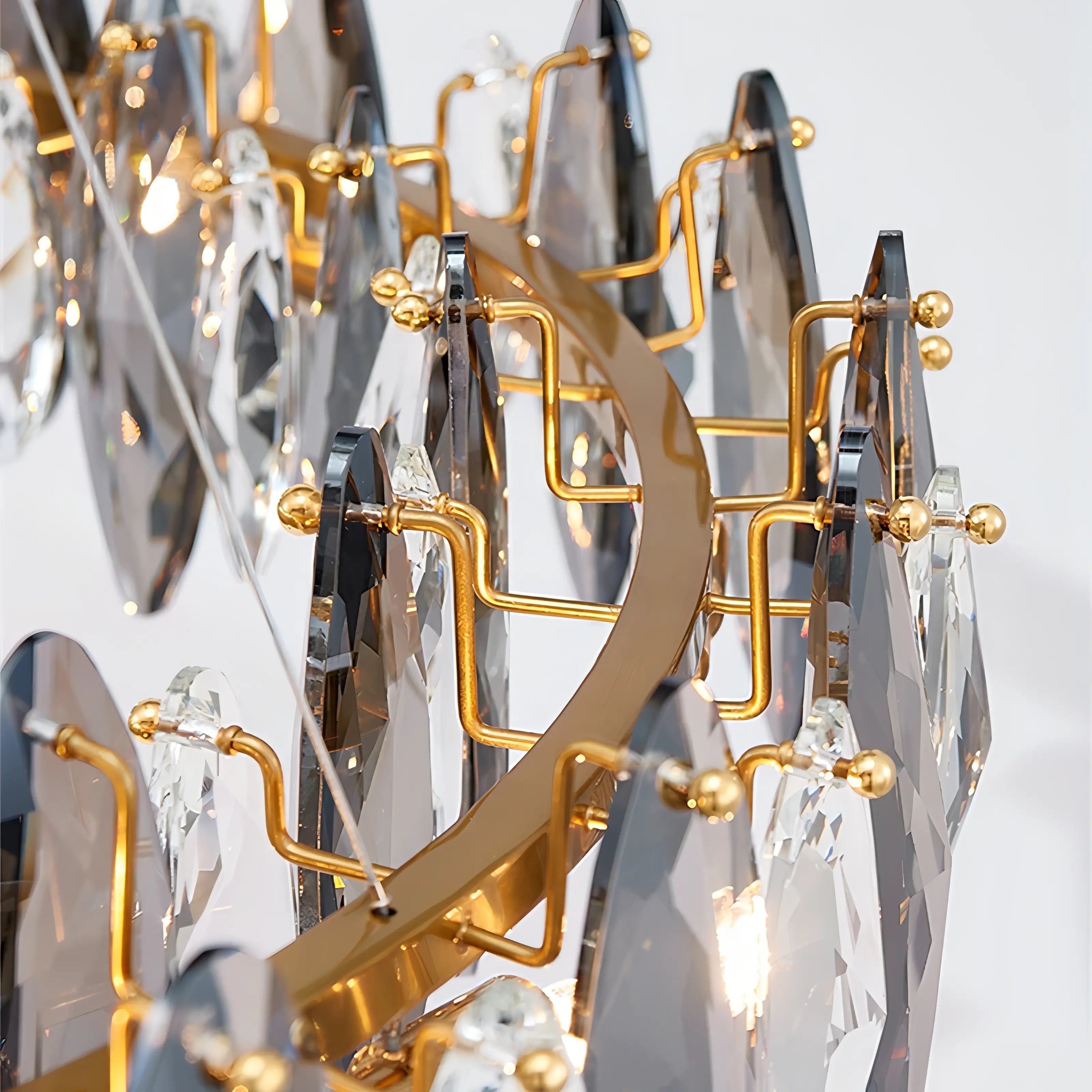 Annelie - Smoked Transparent Crystal Ceiling Chandelier