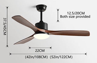 Rami - Remote Ceiling Light Fan 3 Blade